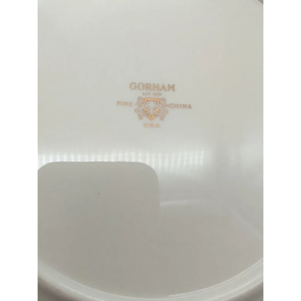 Gorham Bridal Bouquet Salad Plates Set Of 7 Ivory White Silver USA
